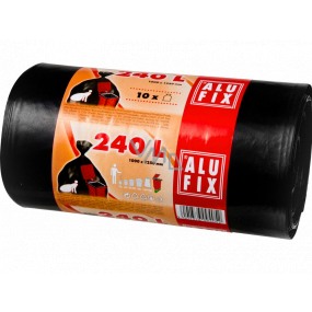Alufix Müllsäcke schwarz, 35 µ, 240 Liter, 100 x 125 cm, 10 Stück