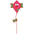 Filzdrache mit beweglichen Augen rosa 8 + 17 cm