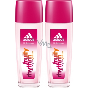 Adidas Fruity Rhythm parfümiertes Deoglas für Damen 2 x 75 ml, Duopack