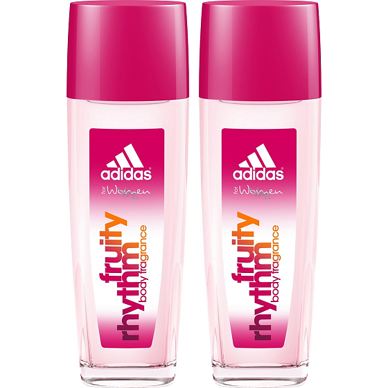 Adidas Fruity Rhythm parfümiertes Deoglas für Damen 2 x 75 ml, Duopack