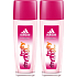 Adidas Fruity Rhythm parfümiertes Deoglas für Damen 2 x 75 ml, Duopack