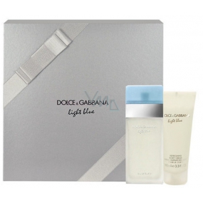 Dolce & Gabbana Hellblaues Eau de Toilette für Frauen 50 ml + Körpercreme 100 ml, Geschenkset