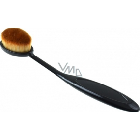 Kosmetischer Make-up Pinsel braunes ovales Haar schwarzer Griff 15 cm 30450