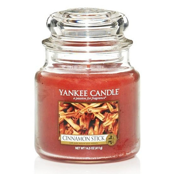 Yankee Candle Cinnamon Stick - mittelgroße Duftkerze aus Glas 411 g
