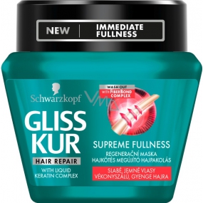 Gliss Kur Supreme Fullness Regenerationsmaske für schwaches und feines Haar 300 ml