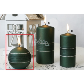 Lima Funkelnde Kerze grün matt Kugel 80 mm 1 Stück