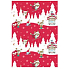 Ditipo Geschenkpapier 70 x 200 cm Weihnachtsstücke, rote und weiße Teddybären