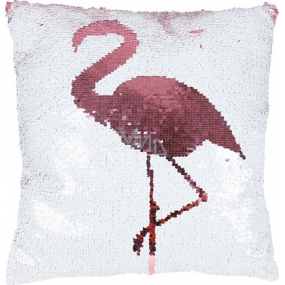 Albi Kissen mit Pailletten Flamingo 37 x 37 x 10 cm