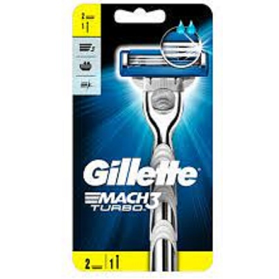 Gillette Mach3 Turbo Uhrwerk + Ersatzkopf 2 Stück, für Herren