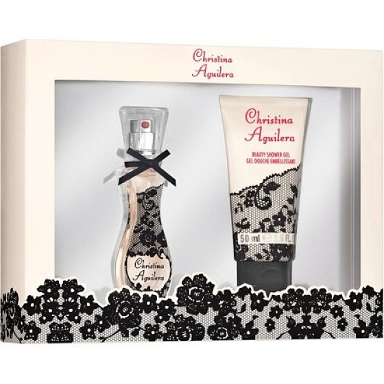 Christina Aguilera Signature parfümiertes Wasser für Frauen 15 ml + Duschgel 50 ml, Geschenkset