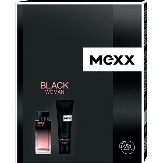 Mexx Black Woman Eau de Toilette für Frauen 30 ml + Duschgel 50 ml, Geschenkset für Frauen