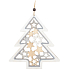 Holzbaum mit Silberglitter Weiß 15 x 17 cm