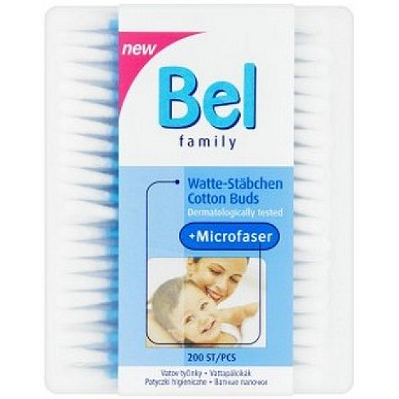 Bel Family Cotton Sticks in einer Schachtel mit 200 Stück