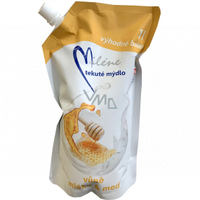 Miléne Milch und Honig Flüssigseife Ersatzkartusche 1 l