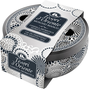 Tesori d´Oriente Duftkerze Muschio Bianco White Musk, 200 g