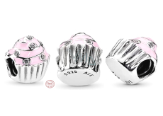 Charme Sterling Silber 925 Süßer Cupcake, Perle für Armband, Essen und Trinken