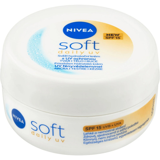 Nivea Soft Svěží hydratační krém s UV ochranou SPF15 100ml