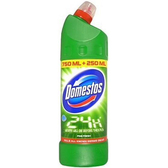 Domestos 24h Pine Frisches flüssiges Desinfektions- und Reinigungsmittel 750 + 250 ml