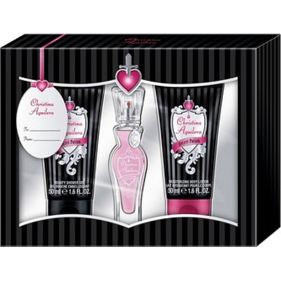 Christina Aguilera Secret Potion parfümiertes Wasser für Frauen 15 ml + Duschgel 50 ml + Körperlotion 50 ml, Geschenkset