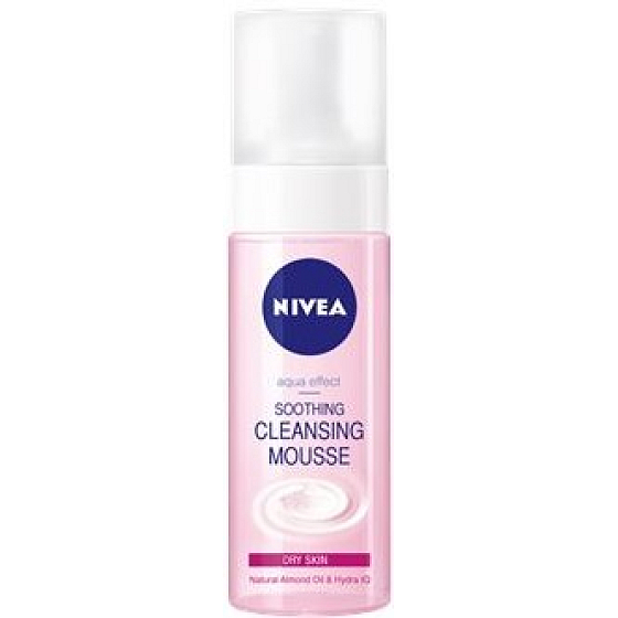 Nivea Aqua Effect Beruhigender Reinigungsschaum für trockene und empfindliche Haut 150 ml