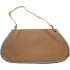 Künstliche Wildlederhandtasche beige / grün 30 x 15 x 10 cm 1 Stück