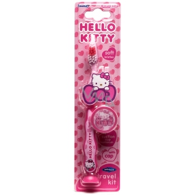 Hello Kitty Weiche Zahnbürste mit Saugnapf und Kappe für Kinder
