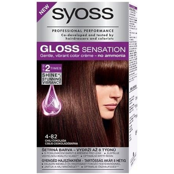 Syoss Gloss Sensation Sanfte Haarfarbe ohne Ammoniak 4-82 Chili-Schokolade 115 ml