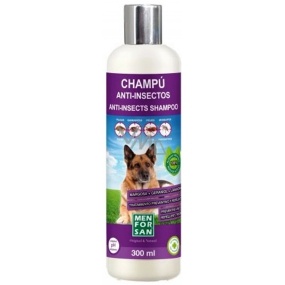 MenforSan Margósa, Lavendelöl, Geranila natürliches abweisendes Schaumshampoo für Hunde 300 ml