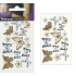 Tattoo Aufkleber Gold und Silber Schmetterlinge 10,5 x 6 cm