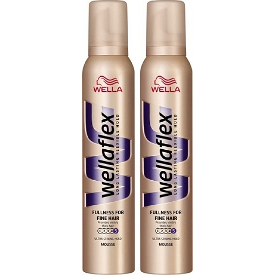 Wella Wellaflex Fullness ultrastarker Schaumhärter für feines Haar 2 x 200 ml, Duopack