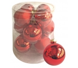 Rote Glaskolben 5,7 cm, 12 Stück