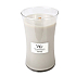 WoodWick Warm Wool - Warme Duftkerze aus Wolle mit Holzdocht und Glasdeckel groß 609,5 g