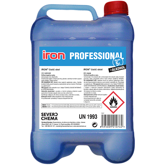 Eisen Professioneller Glasreiniger mit Alkohol 5 l