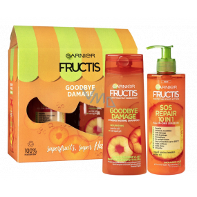 Garnier Fructis Goodbye Damage Haarshampoo 250 ml + SOS Repair 10in1 spülungsfreie Pflege 400 ml, Kosmetikset