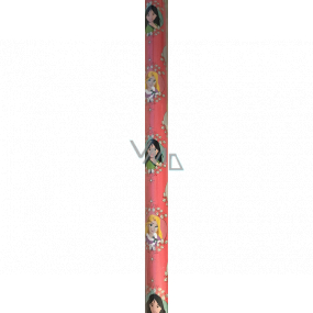 Ditipo Geschenkpapier 70 x 200 cm Weihnachten Disney Prinzessinnen in Kreisen rosa