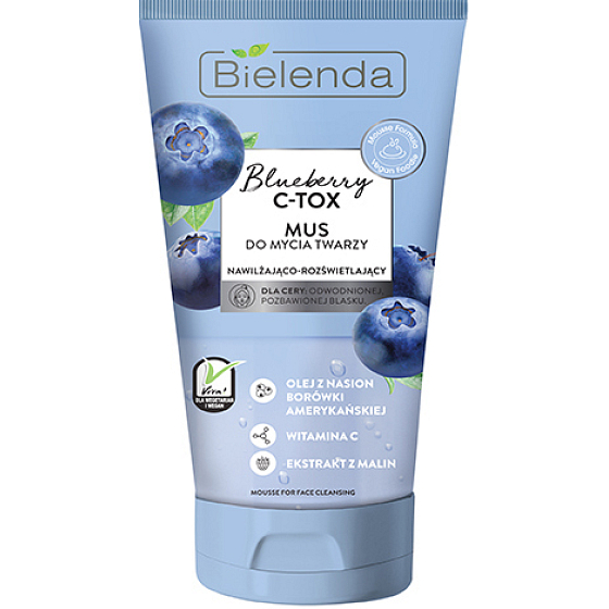 Bielenda Blueberry C-Tox Amerikanischer Blueberry Moisturizing Cleansing Foam 135 g