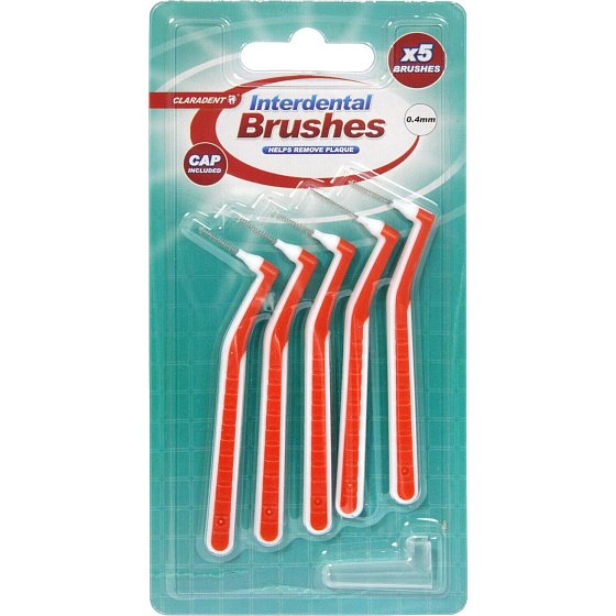 Claradent Interdentalbürsten Interdentalbürsten 0,4 mm orange 5 Stück