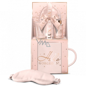 Grace Cole Sweet Vanilla & Almond Glaze Schlafmaske + duftender Körperspray 100 ml + Handcreme 50 ml + großer Becher, Kosmetikset für Damen