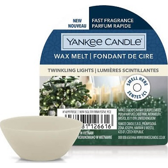 Yankee Candle Twinkling Lights - Glühende Lichter Duftwachs für Aromalampen 22 g