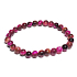 Tigerauge rosa Armband elastischer Naturstein, Kugel 6 mm / 16-17 cm, Stein der Sonne und Erde, bringt Glück und Reichtum