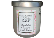 Heart & Home Frische Leinen Soja-Duftkerze mit dem Namen Dana 110 g