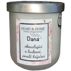Heart & Home Frische Leinen Soja-Duftkerze mit dem Namen Dana 110 g