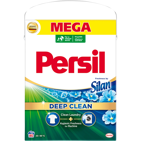 Persil Deep Clean Freshness by Silan Waschmittel für Weiß- und Buntwäsche 80 Dosen 4,8 kg