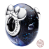 Charme Sterling Silber 925 Disney Mickey Mouse und Minnie Mouse blau Murano-Glasperle auf Armband Film