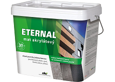 Eternal mat akrylátová univerzální barva na dřevo kov beton, 01 bílá, 10 kg
