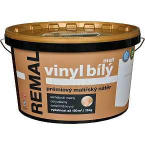 REMAL Vinyl weiß matt abwaschbare Wandfarbe 15 kg