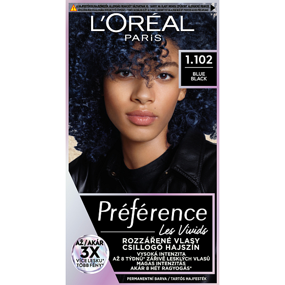 L'oreal Paris Préférence Vivid Colors Haarfarbe, Blau Schwarz 1.102