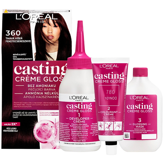 Loreal Paris Casting Creme Gloss Haarfarbe 360 Dark Cherry Glossy Blacks