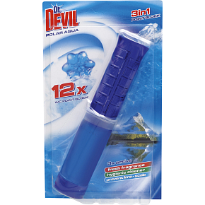 Dr. Devil 3in1 Point Block WC Block in Tube Polar Aqua, 75 ml