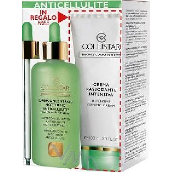 Collistar Superconcentrated Night Treatment Nacht Anti-Cellulite-Produkt 200 ml + Crema Rasodante Intensiva Straffungscreme 100 ml, Kosmetikset